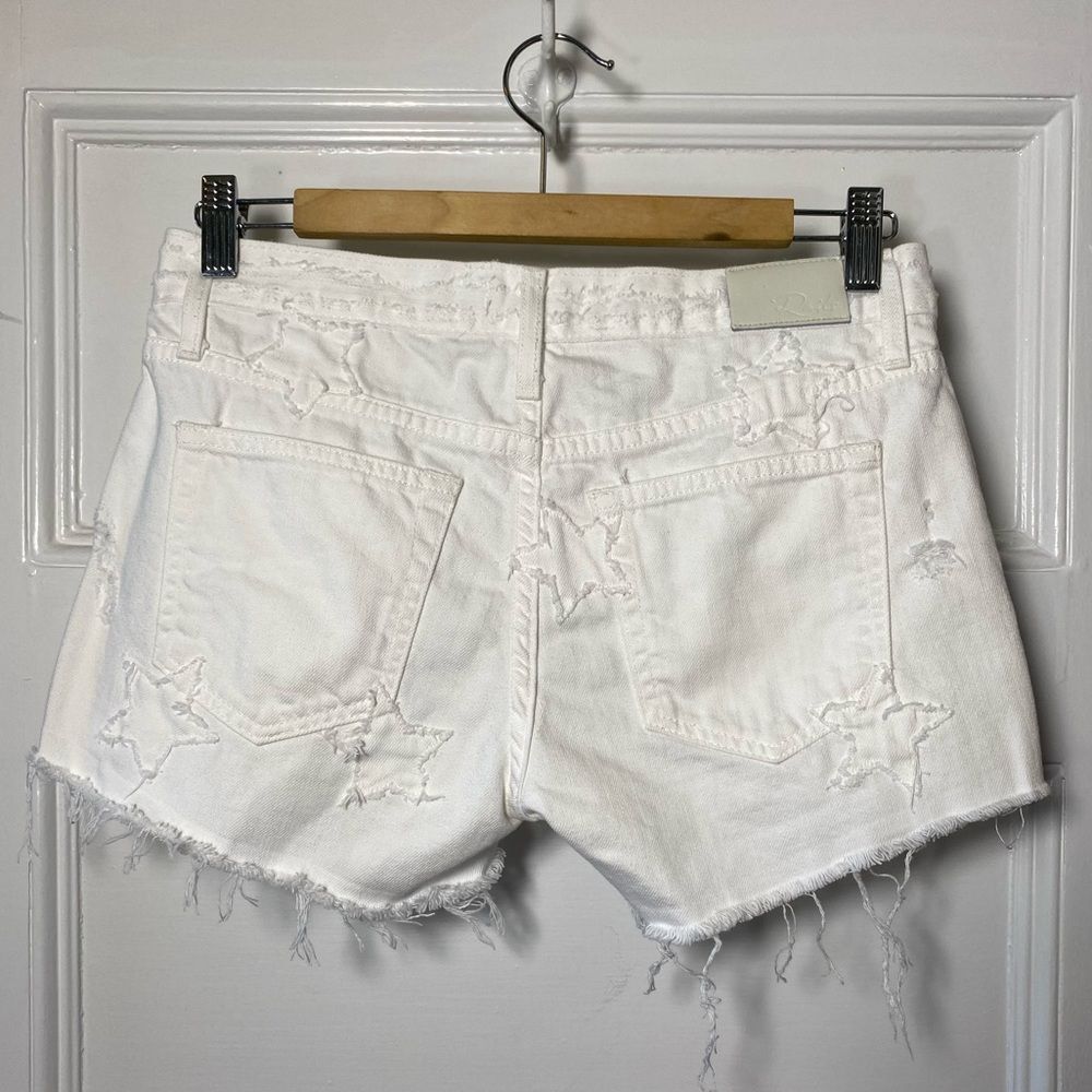 Rails Logan Star Pattern Distressed Denim Shorts … - image 8